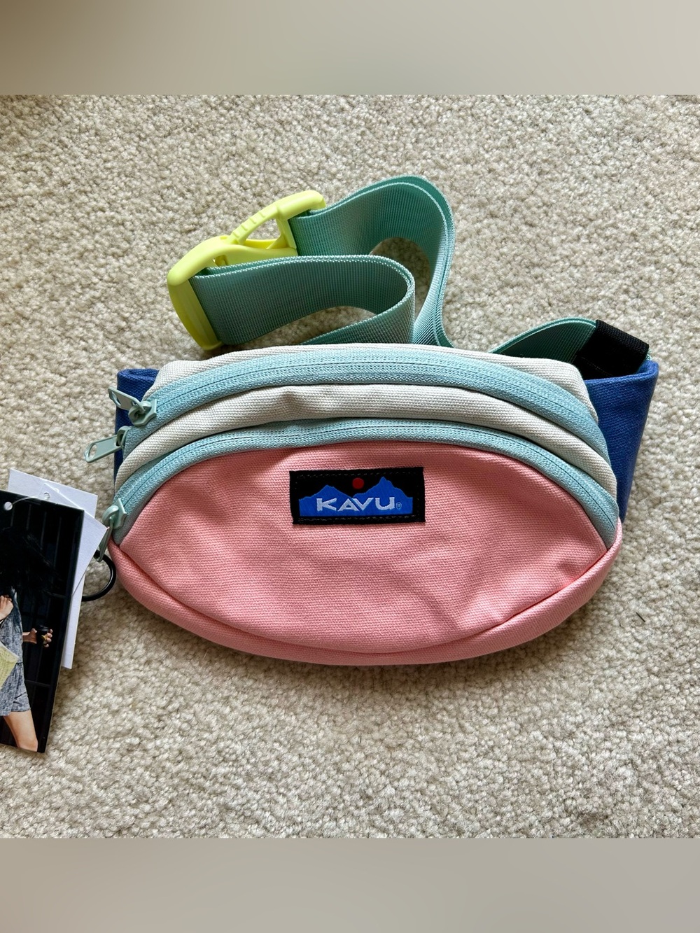 Kavu Canvas Spectator Waist Pack Spring Block NWT